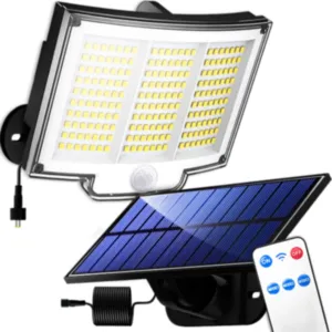 Lampa solarna 300W zewnętrzna z czujnikiem zmierzchu ruchu Heckermann TG-TY10402