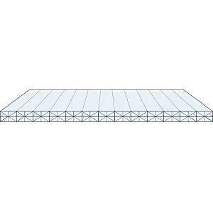 Poliwęglan wielokomorowy 4000x1050 bezbarwny 16 mm 5X