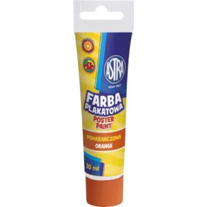 Farba plakatowa Astra tuba 30 ml - pomarańczowa