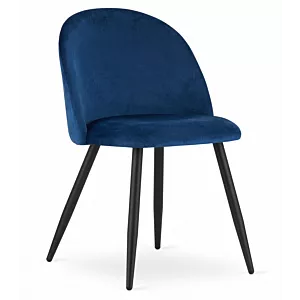 Krzesło BELLO - aksamit granat / nogi czarne x 1