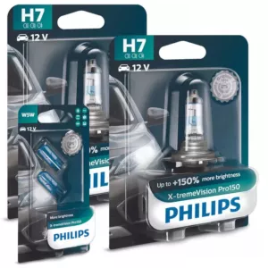 Żarówki H7 PHILIPS X-treme Vision Pro +150% + W5W