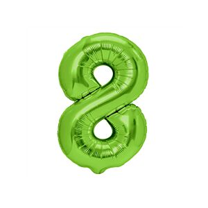 Balon foliowy "cyfra 8", zielona, 100 cm [balon na hel, cyfra duża, urodziny]