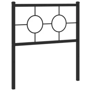 Metalowe wezgłowie, czarne, 80 cm