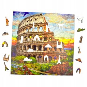Puzzle Koloseum Mruu&Pruu 25 x 25 cm 150 elementów Układanka drewniana