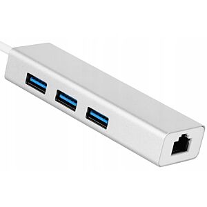 ADAPTER USB C LAN RJ45 + HUB 3xUSB GIGABIT MacBook