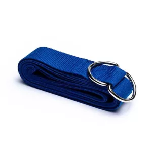 Pasek do jogi Cinch D-ring niebieski bawełniany