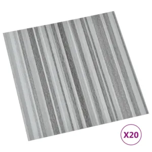 Samoprzylepne panele podłogowe, 20 szt., PVC, 1,86 m², szare