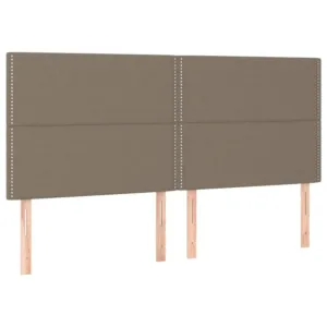 Zagłówki do łóżka, 4 szt., taupe, 80x5x78/88 cm, tkanina