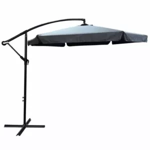 Wodoodporny parasol ogrodowy, Cynia, 300x300x245 cm, ciemnoszary