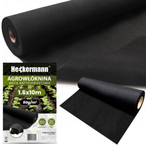 Agrowłóknina Heckermann 1,6x10m 50g/m2 Czarna
