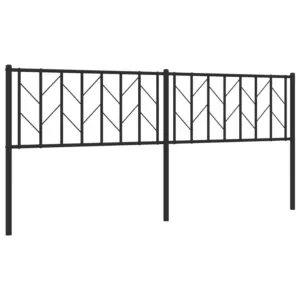 Metalowe wezgłowie, czarne, 193 cm