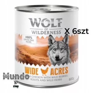 Mokra karma 800 g Wolf of wilderness Smak Kurczak 6 szt