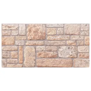 Panele ścienne 3D, 10 szt., brązowe, 100x50 cm, EPS