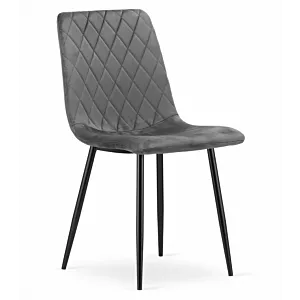 Krzesło TURIN - ciemny szary aksamit x 1