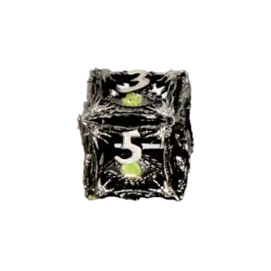 Zielone Diabelskie Oko Metalowa Kostka K6 RPG Kość Sześciościenna