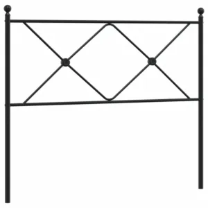 Metalowe wezgłowie, czarne, 107 cm
