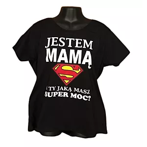 Koszulka Damska Super Mama a ty jaką masz moc r.XL
