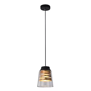 FRESNO LAMPA WISZĄCA CZARNY 1X60W E27 KLOSZ BEZBARWNY