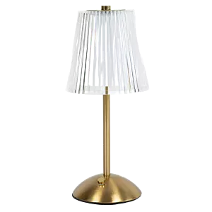 lampa stołowa kryształowa LED 2W 29cm akumulatorowa z trzema trybami świetlnymi 782701