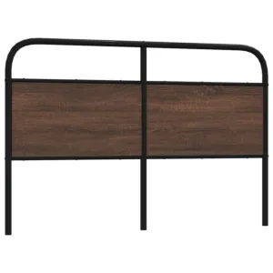 Wezgłowie, brązowy dąb, 150 cm, stal i materiał drewnopochodny