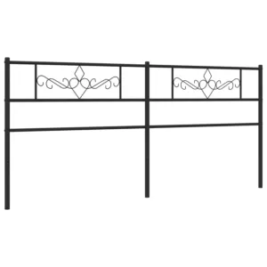 Metalowe wezgłowie, czarne, 180 cm