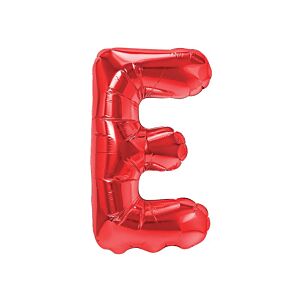 Balon foliowy „litera E”, czerwona, 40 cm [balon na powietrze]