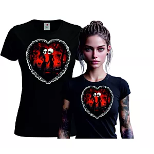 KOSZULKA DAMSKA T-SHIRT PREZENT MIŁOŚĆ AŻ PO GRÓB, ZAKOCHANI GOTH ROMANCE 4