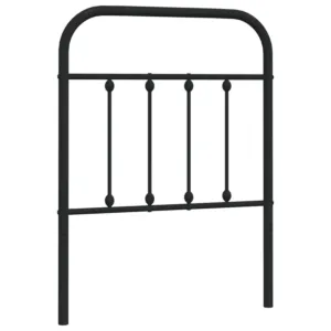 Metalowe wezgłowie, czarne, 75 cm