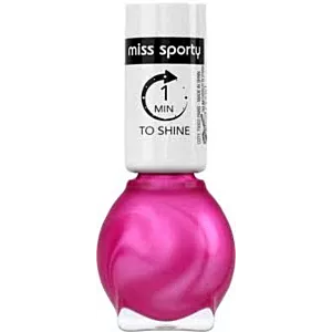 Błyszczący różowy lakier do paznokci 1 Min To Shine 135 Miss Sporty 7 ml