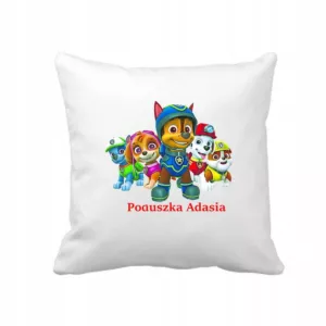 Poduszka Psi Patrol imię gratis 40x40 cm Prezent