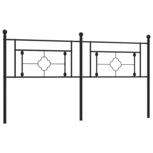 Metalowe wezgłowie, czarne, 180 cm