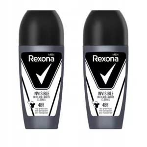 2x Antyperspirant w kulce REXONA Men 48h Invisible Black + White