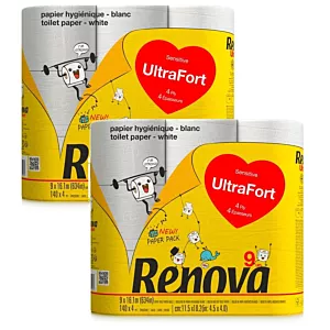 2x Papier toaletowy Renova Ultra Fort 9R