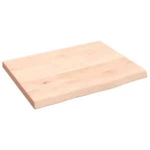 Półka, 40x30x2 cm, surowe lite drewno dębowe