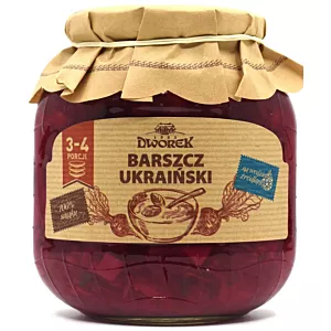 Pyszny Barszcz Ukraiński na wodzie źródlanej 680 g - Dworek