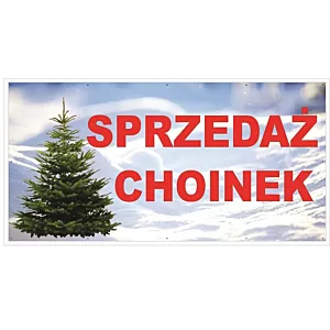 Baner Reklamowy Solidny 2m x 1m Sprzedaż Choinek