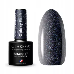 CLARESA Lakier hybrydowy GALAXY BLACK - 5g