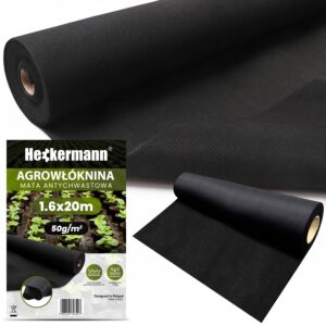 Agrowłóknina Heckermann 1,6x20m 50g/m2 Czarna
