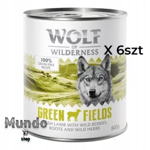 Mokra karma 800 g Wolf of wilderness Smak Jagnięcina 6 szt