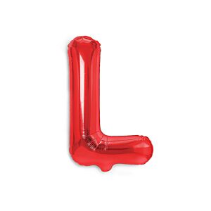 Balon foliowy „litera L”, czerwona, 40 cm [balon na powietrze]