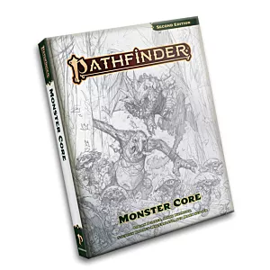 Podręcznik Pathfinder Monster Core Sketch Cover P2 2nd Edition 2 Edycja