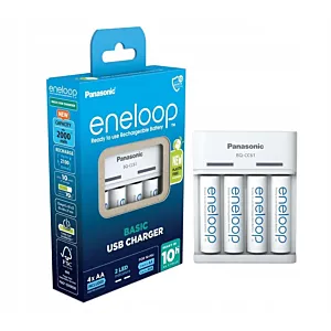 ŁADOWARKA PANASONIC BASIC USB + 4x AA ENELOOP 2000 mAh