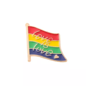 Metalowa Przypinka Pride LGBT LGBTQ - Love is Love Flaga