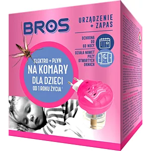 Bros urządzenie elektro i płyn na komary da dzieci