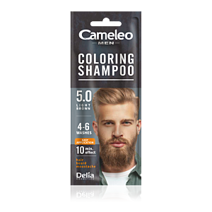 DELIA Męski szampon koloryzujący, szamponetka CAMELEO MEN, 15ml 5.0 JASNY BRĄZ