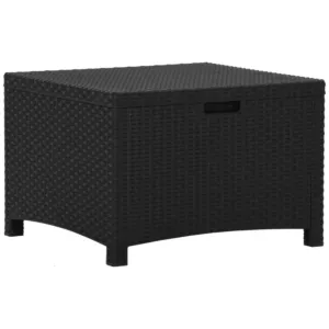 Skrzynia ogrodowa, 60x54x41 cm, rattan PP, grafitowa