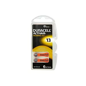 Bateria Do Aparatów Słuchowych Duracell Activair Da13 1,4V  6 Sztuk