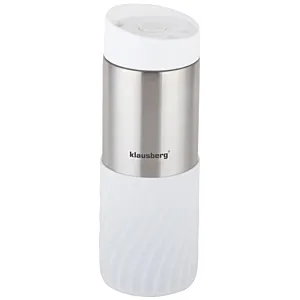KUBEK TERMICZNY 400ML STAL NIERDZEWNA 18/8 KLAUSBERG BIAŁY KB-7635