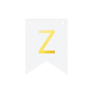 Baner DIY, 16 cm, biały, literka "Z" [stwórz swój napis na imprezę,dekoracja]