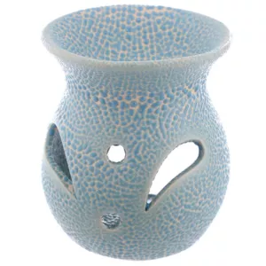Kominek Zapachowy Mały Ceramiczny  - Piękny Teksturowany niebieski